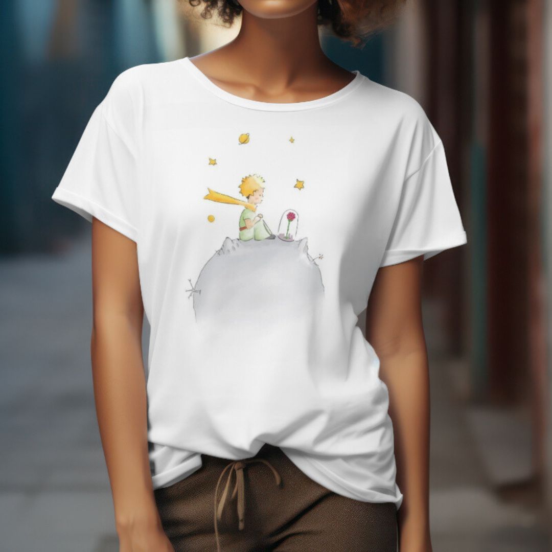 Damski t-shirt z motywem Małego Księcia
