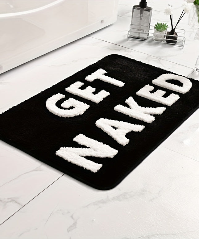 Mata łazienkowa z mikrofibry z zabawnym napisem