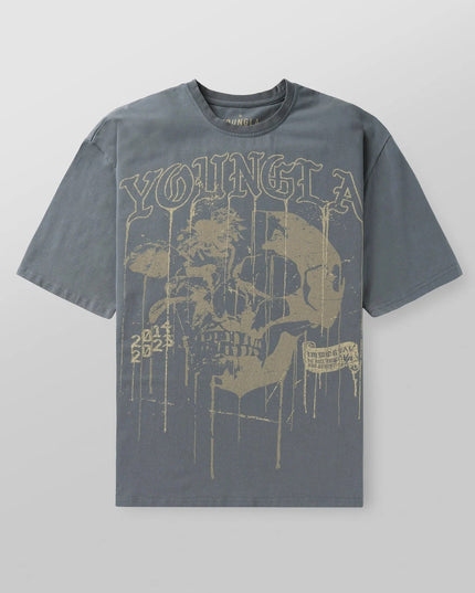 Męski T-shirt z czaszką w stylu retro