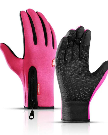 Rękawiczki unisex dotykowe zapinane na suwak