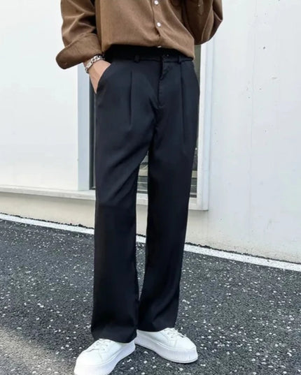 Męskie eleganckie spodnie zwężane w talii