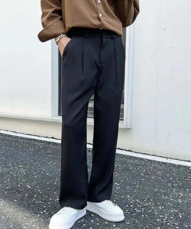 Męskie eleganckie spodnie zwężane w talii