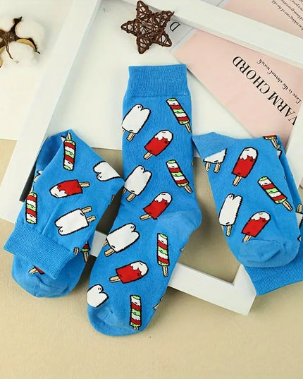 Skarpetki damskie w kolorowe wzory