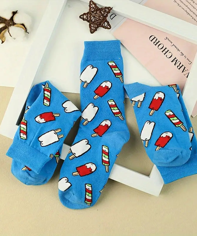 Skarpetki damskie w kolorowe wzory