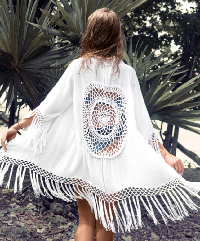 Damska narzutka plażowa biała