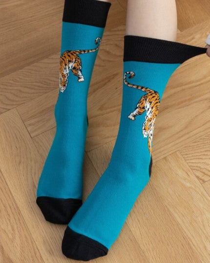 Skarpetki męskie długie we wzory