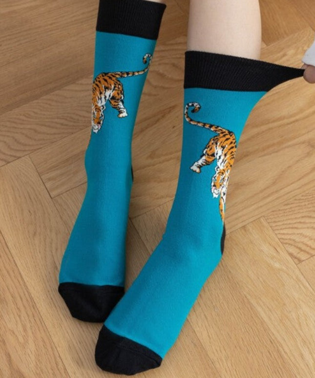 Skarpetki męskie długie we wzory