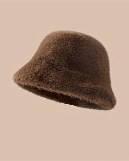 Czapka futrzana typu bucket