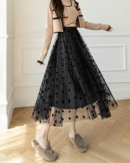 Spódnica maxi dwustronna z wysoką talią