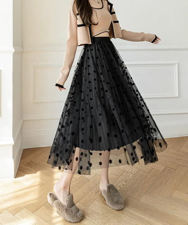 Spódnica maxi dwustronna z wysoką talią