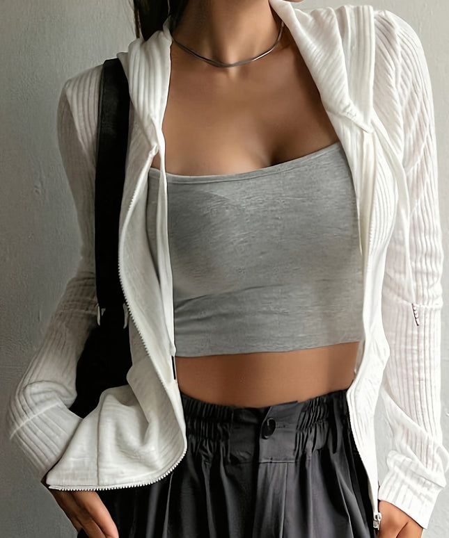 Damska bluza dopasowana z kapturem