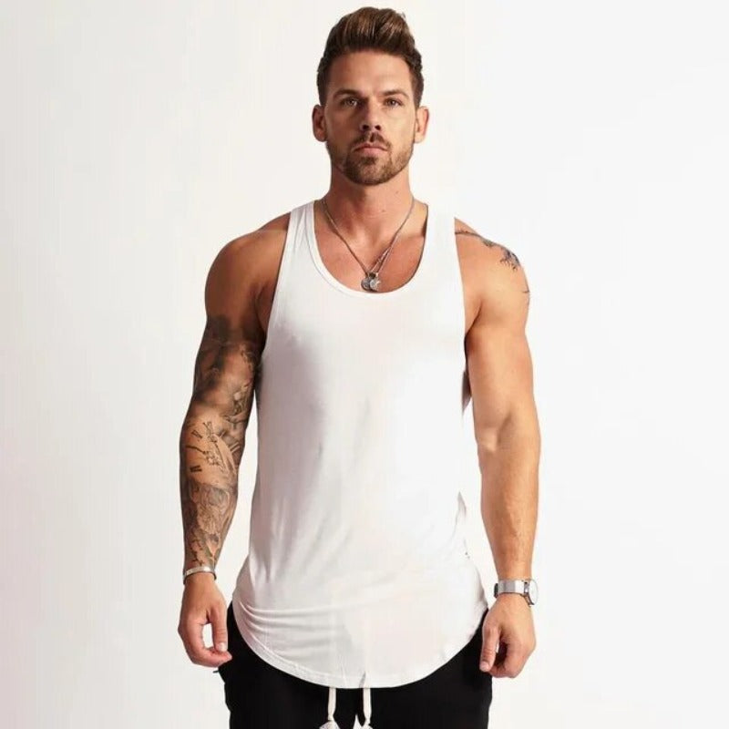 Sportowa koszulka męska typu tank top o prostym kroju
