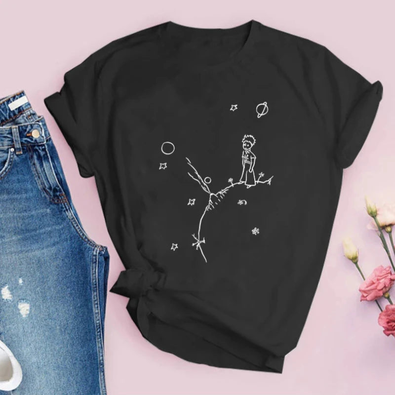 Damski T-shirt Mały Książę