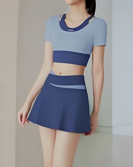 Sportowe legginsy damskie w formie spódnicy