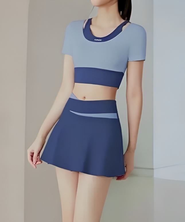 Sportowe legginsy damskie w formie spódnicy