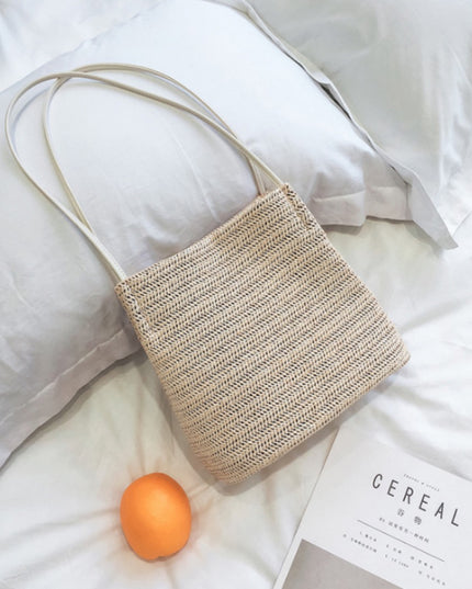 Torba plażowa słomkowa