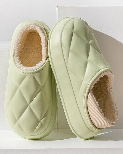 Klapki na platformie z ociepleniem