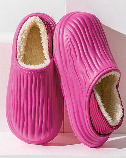 Klapki na platformie z ociepleniem