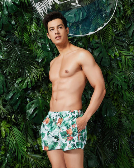 Męskie szorty kąpielowe z motywem ananasów