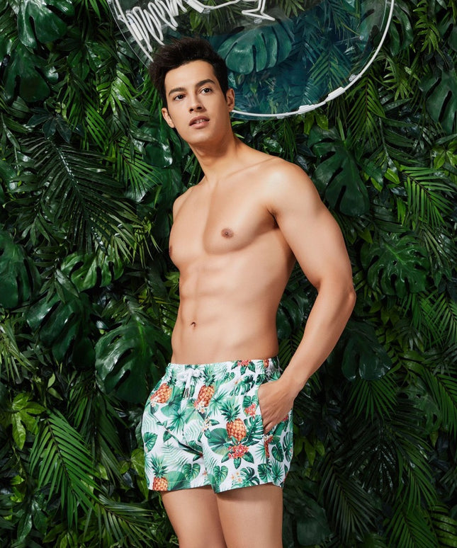 Męskie szorty kąpielowe z motywem ananasów