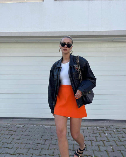 Letnia damski short z wysokim stanem mini spódnica