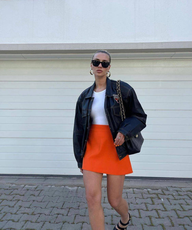 Letnia damski short z wysokim stanem mini spódnica