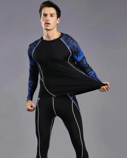 Sportowa koszulka męska kompresyjna z długim rękawem