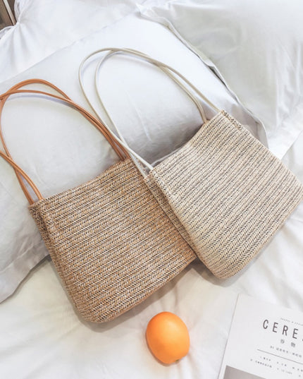 Torba plażowa słomkowa