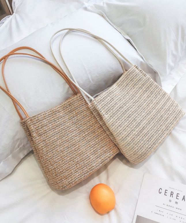 Torba plażowa słomkowa