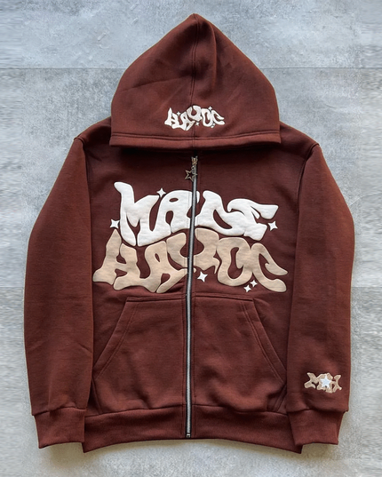 Męska bluza rozpinana z modnym nadrukiem