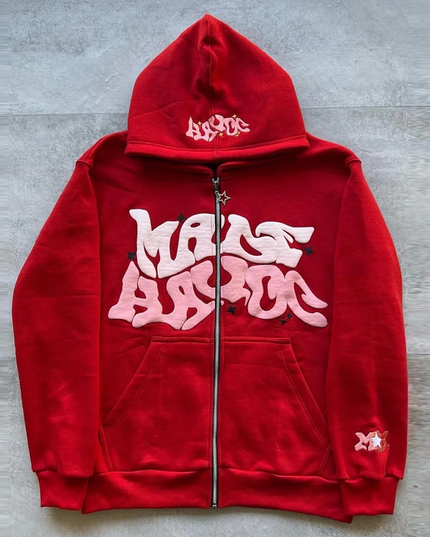 Męska bluza rozpinana z modnym nadrukiem