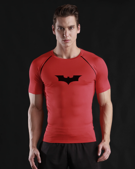 Sportowa koszulka męska kompresyjna z nadrukiem
