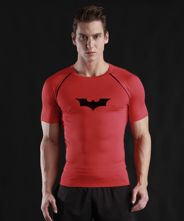 Sportowa koszulka męska kompresyjna z nadrukiem