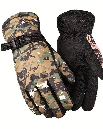 Rękawiczki męskie we wzory z ociepleniem