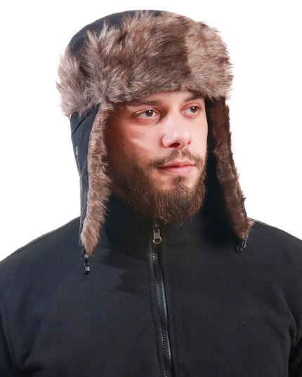 Czapka męska długa z ociepleniem