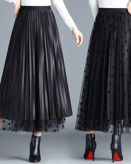 Spódnica maxi dwustronna z wysoką talią