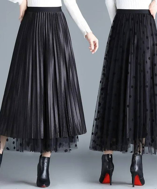 Spódnica maxi dwustronna z wysoką talią