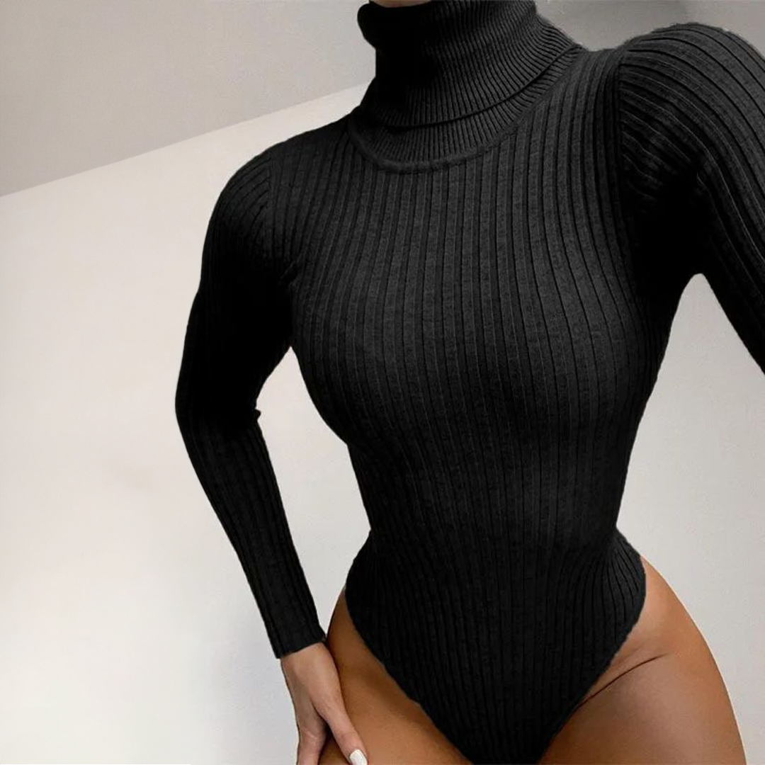 Body damskie swetrowe z golfem