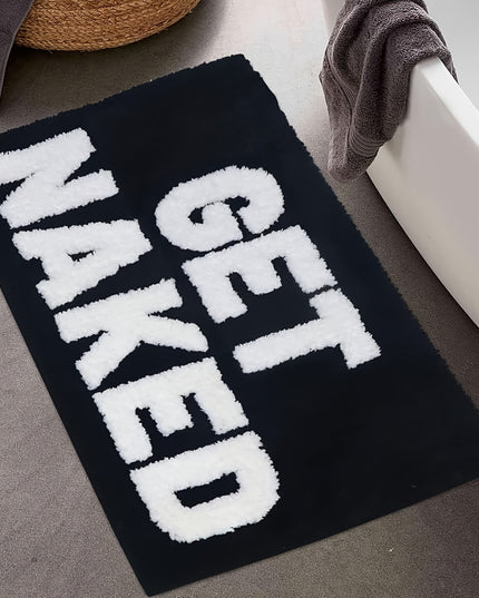 Mata łazienkowa z mikrofibry z zabawnym napisem