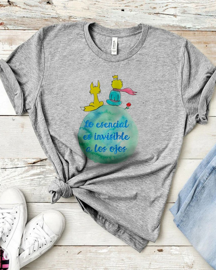 Damski T-shirt z cytatem Mały Książę