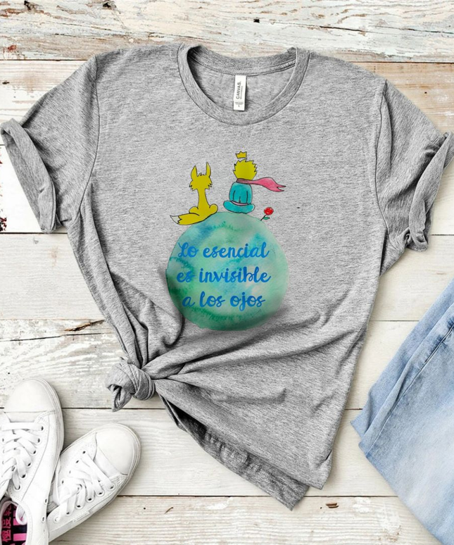 Damski T-shirt z cytatem Mały Książę