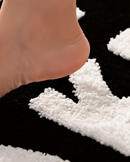 Mata łazienkowa z mikrofibry z zabawnym napisem