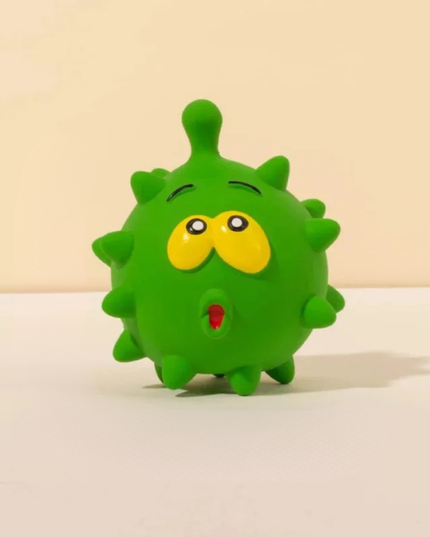 Piszcząca zabawka dla psa – kolczasta piłka do żucia i czyszczenia zębów