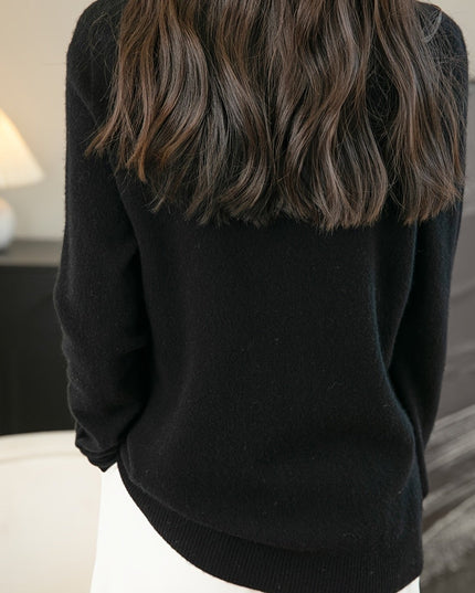 Damski sweter z golfem wełniany