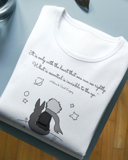 Damski T-shirt z rysunkowym wzorem Małego Księcia