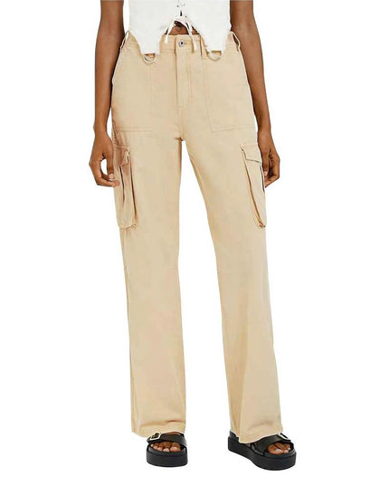 Damskie spodnie cargo z regulowanym pasem