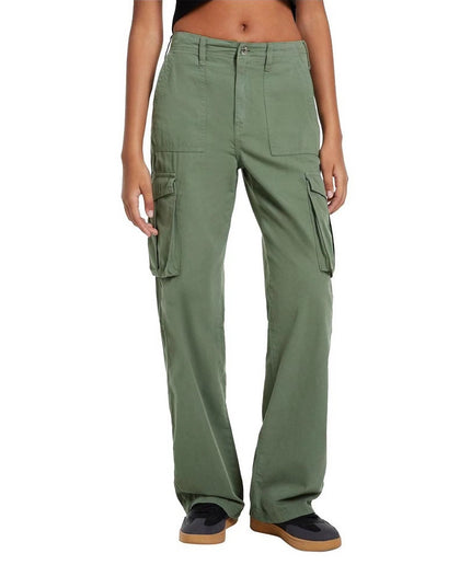 Damskie spodnie cargo z regulowanym pasem