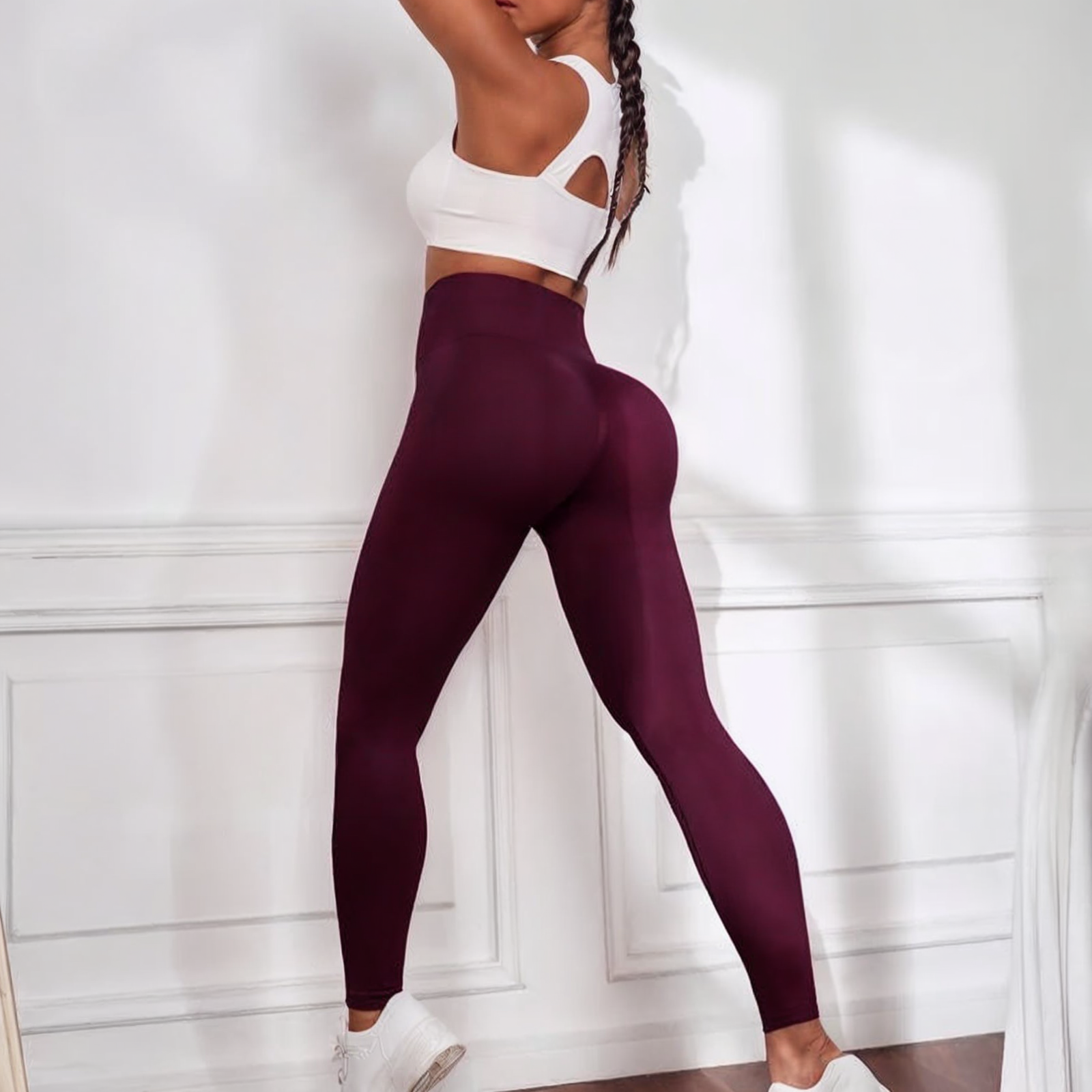 Sportowe legginsy damskie bezszwowe push up