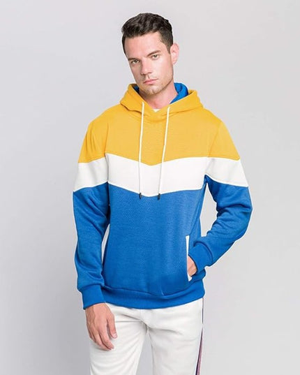 Sportowy komplet męski dresowy - bluza z kapturem i spodnie