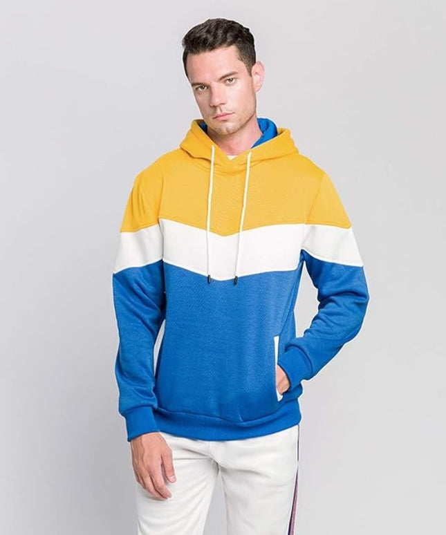 Sportowy komplet męski dresowy - bluza z kapturem i spodnie